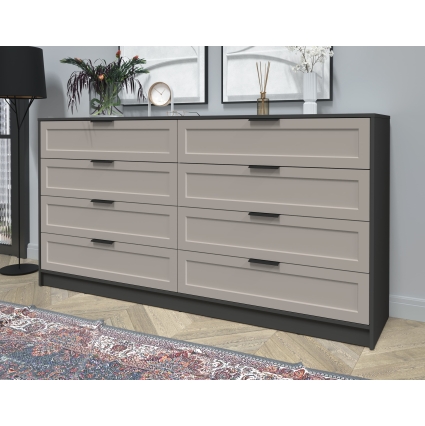 Kомод Тренд КТ-К197 (Антрацит ЛДСП/ Луна ЛМДФ) Ш1965 В1020 Г451